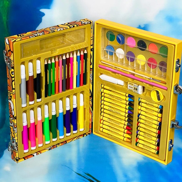 Art Drawing Set 67 Pcs Kit For Children Teens Adults Fancy Giftable Box Case - Picture 5 of 9